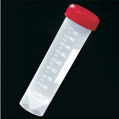 Fisher Scientific Centrifuge Tube Conical Bottom, Skirted Plain 30 X 115 mm 50 mL Red Screw Cap Polypropylene Tube - M-1113264-3490 | Case of 500