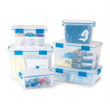 Sealed Storage Containers 37qt / 35L • 7"W x 24"L x 8"H ,1 Each - Axiom Medical Supplies