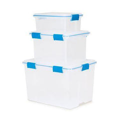 Sealed Storage Containers 37qt / 35L • 7"W x 24"L x 8"H ,1 Each - Axiom Medical Supplies