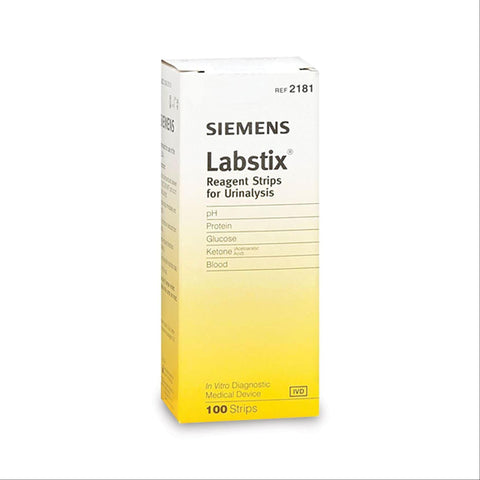 Siemens Labstix Reagent Strips Rapid Test Labstix Reagent Strips, CLIA Waived ,100 per Paxk - Axiom Medical Supplies