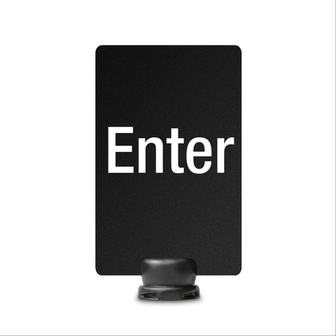 Signage for Retractable Stanchions "Enter" ,1 Each - Axiom Medical Supplies