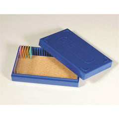 Slide Box with Cork Liner - 25 Slides 25-Slide • 5.5"W x 3.5"D x 1.5"H ,1 Each - Axiom Medical Supplies