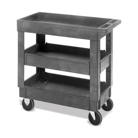 Small 3-Shelf Utility Cart 17.5"W x 34.25"L x 32.5"H ,1 Each - Axiom Medical Supplies