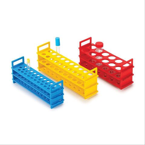 Small Footprint Tube Racks 20mm Tubes • 20 Place • 12.7"L x 2.7"W x 5"H ,2 / pk2 - Axiom Medical Supplies