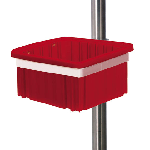 Small Utility Basket for TransCart Small Utility Basket with Bracket • Red ,1 Each - Axiom Medical Supplies