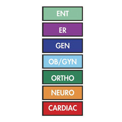 Specialty Code Sheet of Instrument Tape "OB/GYN" on Light Blue ,1 / sheet - Axiom Medical Supplies