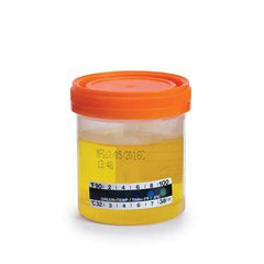 Specimen Containers with Temperature Strip 90mL Wide Mouth Specimen Container with Temp Strip ,100 per Paxk - Axiom Medical Supplies