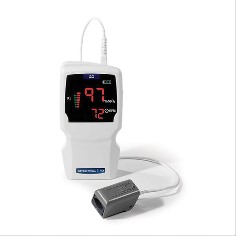 Spectro2 Oximeter Spectro2 10 Pulse Oximeter with Adult Sensor • 3.25"W x 1.25"D x 6.25"H ,1 Each - Axiom Medical Supplies