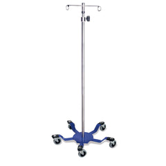 Spider Leg Stainless Steel IV Pole with 2-Hook Top 2-Hook Top ,1 Each - Axiom Medical Supplies