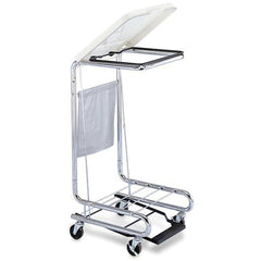 Square Chrome Step-On Hamper Square Chrome Step-On Hamper • 18.625"W x 19.5"D x 37.75"H ,1 Each - Axiom Medical Supplies