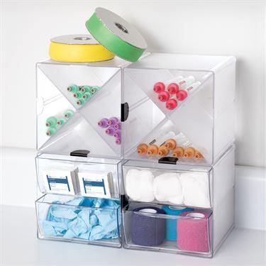 Stackable Cube Organizers Kits Stackable Organizer Set • 1 of Each Organizer ,4 / pk - Axiom Medical Supplies