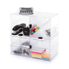 Stackable Cube Organizers Kits Stackable X-Divider and 2-Drawer Organizer Set ,4 / pk - Axiom Medical Supplies