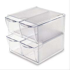 Stackable Cube Organizers 2-Drawer Stackable Organizer • 6" W x 7.1"D x 6"H ,1 Each - Axiom Medical Supplies