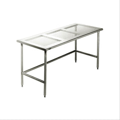 Stainless Steel Cleanroom Tables with Perforated Top 48"W x 24"D x 35.5"H ,1 Each - Axiom Medical Supplies