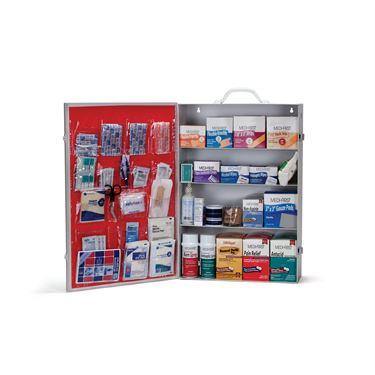 Stainless Steel First Aid Cabinet 4 Shelf • Empty • 15.125"W x 5.125"D x 21.125"H ,1 Each - Axiom Medical Supplies