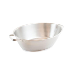 Stainless Steel Foot/Wash Basins Foot Basin • Oval with Handles • 10qt • Stainless Steel ,1 Each - Axiom Medical Supplies