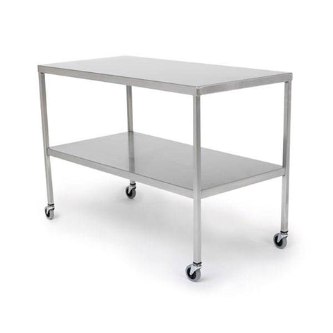 Stainless Steel Instrument Table with Shelf 48"W x 24"D x 34"H ,1 Each - Axiom Medical Supplies