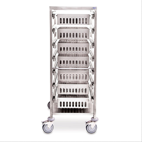 Stainless Steel Pharmacy Carts 5" Basket • 5"H x 22"D ,1 Each - Axiom Medical Supplies