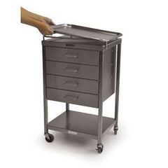 Stainless Steel Storage Cart with Drawers Stainless Steel Storage Cart with Drawers • 16"W x 20"D x 34"H ,1 Each - Axiom Medical Supplies