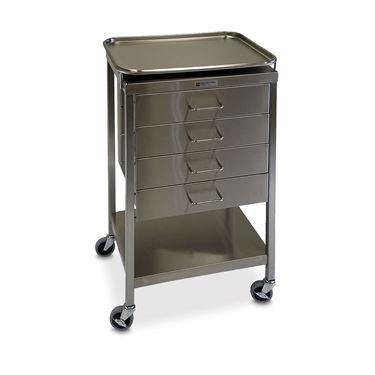 Stainless Steel Storage Cart with Drawers Stainless Steel Storage Cart with Drawers • 16"W x 20"D x 34"H ,1 Each - Axiom Medical Supplies