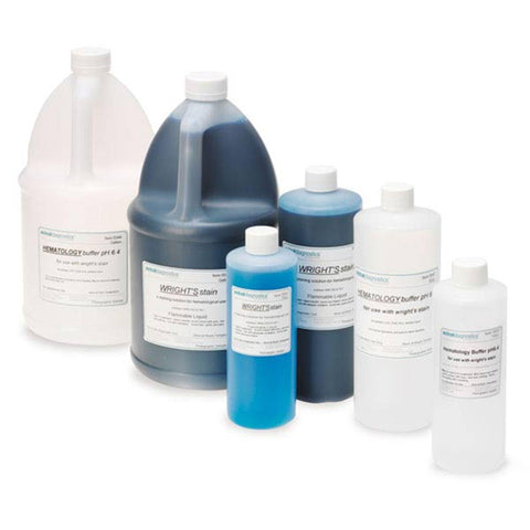 Stains and Buffers for Dip-Stainers Wright's • Includes stain, 6.4pH buffer, and rinse (8oz ea) ,1 Each - Axiom Medical Supplies