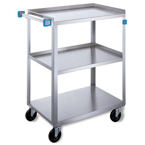 Standard Duty Stainless Steel Carts 3 Shelves • 18.375"W x 30.75"L x 33"H ,1 Each - Axiom Medical Supplies