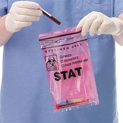 Stat Bag with Dispenser Pack 6"W x 9"H Stat Bag with Dispenser Pack • 6"W x 9"H ,100 per Paxk - Axiom Medical Supplies