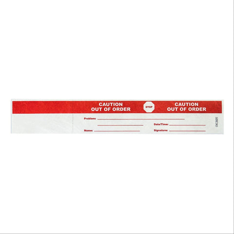 Status Identification Bands Perforated Status • FL Yellow • 12"W x 1"H ,100 per Paxk - Axiom Medical Supplies