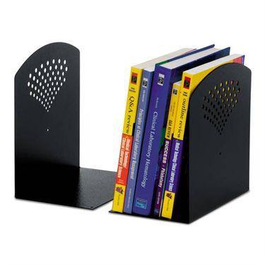 Steel Book Rack and Bookends Bookends • 10"W x 6.5"D x 10.5"H ,1 / pr - Axiom Medical Supplies