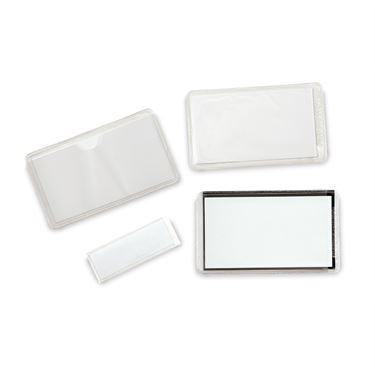 SuperScan Clear Label Holder Adhesive • Top Load • for Label Size 3.5"W x 2"H ,Pack oF 25 - Axiom Medical Supplies