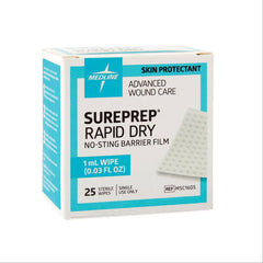 Sureprep Rapid-Dry No-Sting Barrier Film 1 mL Wipe ,Pack oF 25 - Axiom Medical Supplies