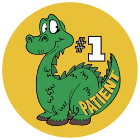 Tabbies Tabbies® 100 per Unit Pediatric Award # 1 Patient Green Dino Sticker