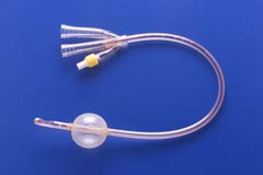 Foley Catheter Soft Simplastic® 3-Way Couvelaire Tip 30 cc Balloon 22 Fr. PVC