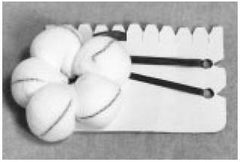 Teleflex Medical Surgical Tonsil Sponge X-Ray Detectable Cotton / Gauze 3/4 Inch Diameter 5 Count Pack Sterile