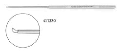 Teleflex Medical Ear Curette Pilling® Billeau 6-1/2 Inch Length Single-ended Round Knurled Handle Size 1, Small Tip Straight Sharp Teardrop Wire Loop Tip - M-455661-2960 - Each