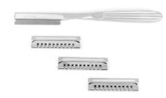 Teleflex Medical Skin Graft Knife Set Pilling® Goulian Carbon Steel / Stainless Steel 2-1/4 X 7-1/4 Inch Webster Style Handle NonSterile Reusable - M-506261-1102 - ST/1