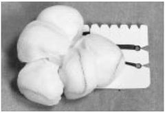 Teleflex Medical Surgical Tonsil Sponge X-Ray Detectable Cotton / Gauze 5 Count Pack Sterile