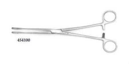 Teleflex Medical Sponge Forceps Foerster 9-1/2 Inch Length OR Grade Finger Ring Handle Straight Cross Serrated Jaws - M-570225-3044 - Each