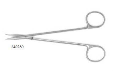 Teleflex Medical Tenotomy Scissors Potts 6 Inch Length Stainless Steel Finger Ring Handle Curved - M-632037-4165 - Each