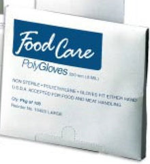 Tidi Products Food Service Glove Foodcare™ Large Textured Clear Polyethylene - M-724026-2142 - Box of 100
