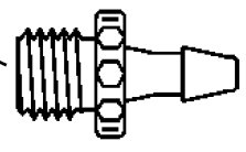 Welch Allyn Female Screw Connector Plastic, Threaded For use with 1/8 Inch Tubing