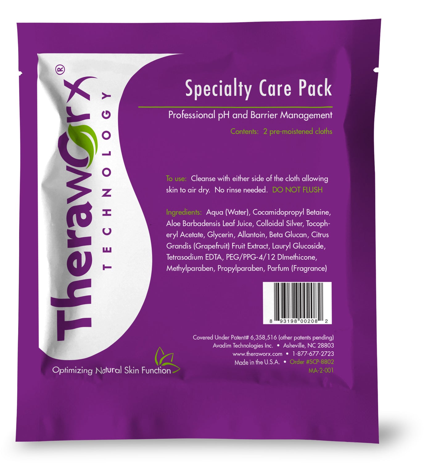 Theraworx Specialty Care Cloths AM-82-SCP-8802FF