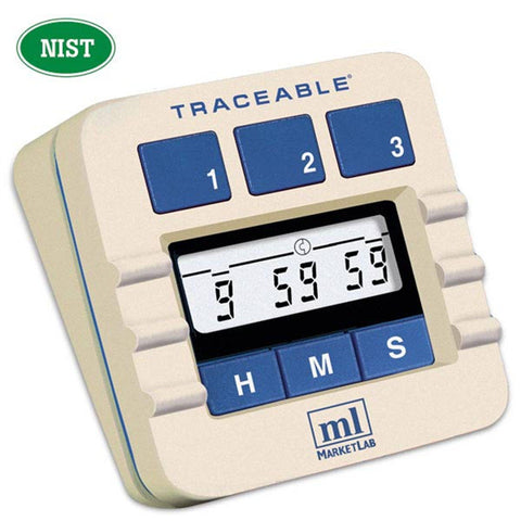 Three-Line Alarm Timer MarketLab Three Line Alarm Timer • 3.25"W x 1.5"D x 3"H ,1 Each - Axiom Medical Supplies