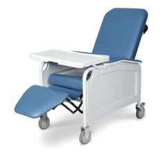 Three-Position Reclining Blood Draw Chair with Front Tray Three-Position Recliner with Front Tray • 26.5"W x 41"D (63" when extended) x 46.5"H ,1 Each - Axiom Medical Supplies