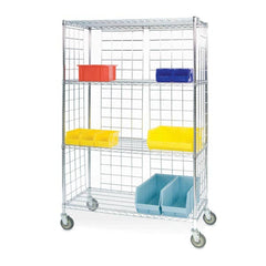 Three-Sided Enclosed Carts 48"W x 18"D x 69"H ,1 Each - Axiom Medical Supplies