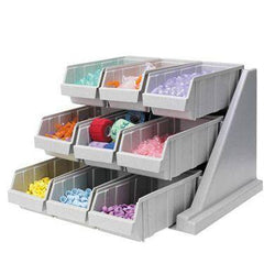 Tiered Organizer Bin Systems 9-Bin • 20.13"W x 21.38"D x 14.25"H ,1 Each - Axiom Medical Supplies