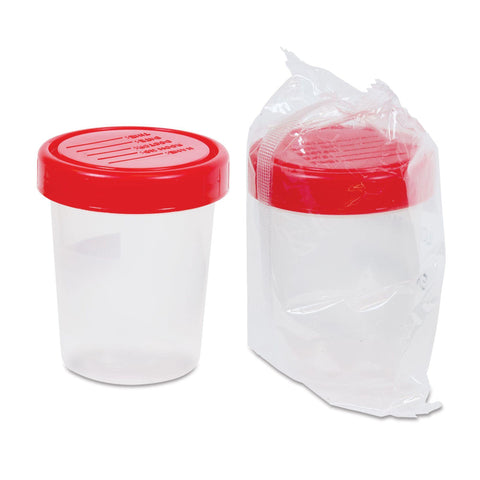 Tiger Medical Screw-On Lid Specimen Containers 120mL Cups • Individually Wrapped ,100 per Paxk - Axiom Medical Supplies