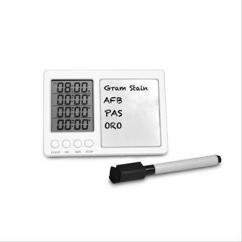 Timer with Whiteboard Lab Alert Timer with Whiteboard and Pen • 3.39"W x 4.84"L x 0.95"H ,1 Each - Axiom Medical Supplies