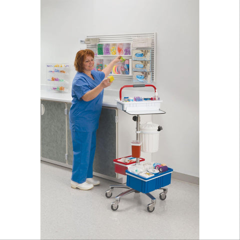 TransCart Mobile Draw Cart Deluxe Deluxe with White Phlebotomy Tray ML1885 ,1 Each - Axiom Medical Supplies