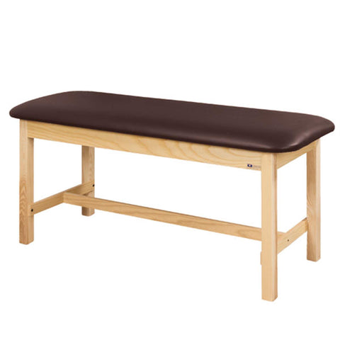 Flat Top Wooden Treatment Exam Table H-Brace Wooden Flat Top Treatment Exam Table with H-Brace • 72"L x 30"W x 31"H ,1 Each - Axiom Medical Supplies